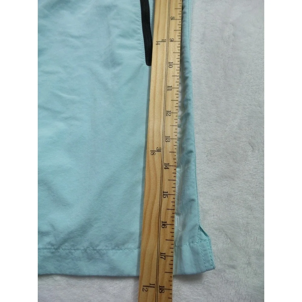 American Eagle Shorts Mens Large Blue Swim Trunks Zip Pockets Drawstring Stretch
